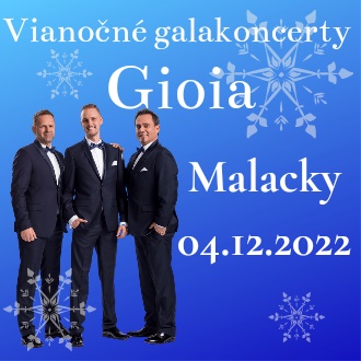 Vianočný galakoncert GIOIA - Malacky - ZRUŠENÉ