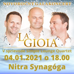 Novoročný galakoncert La Gioia v sprievode Simple Lounge Quartet - ONLINE - ZRUŠENÉ