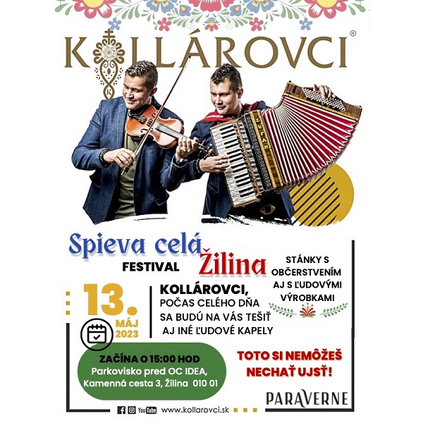 SPIEVA CELÁ ŽILINA - KOLLÁROVCI - ZRUŠENÉ